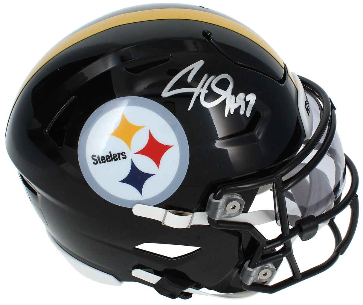 Cam Heyward Autographed Pittsburgh Steelers Speedflex Midi Helmet Beckett Witnessed