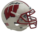 GRAHAM MERTZ Autographed Wisconsin Badgers White Schutt Mini Helmet PANINI