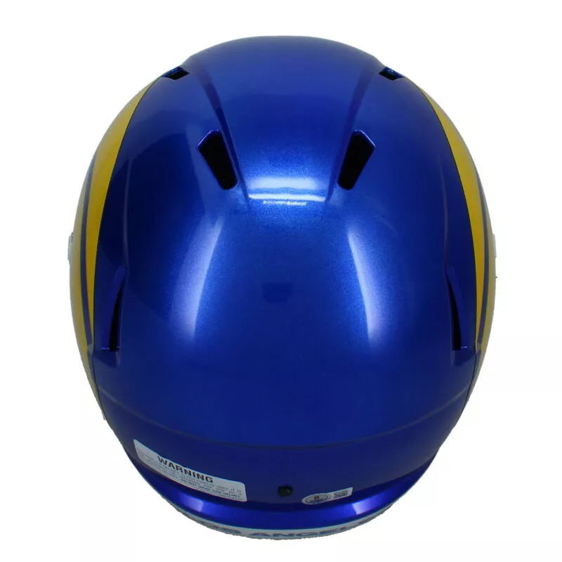 Kyren Williams Autographed (in Blue) Los Angeles Rams Speed Full Size Helmet Beckett Witnessed