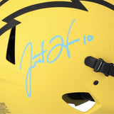 Justin Herbert Autographed Los Angeles Chargers RAVE Speed Authentic Helmet Fanatics