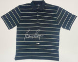 GARY PLAYER Autographed Black and Green Striped Polo Shirt UDA LE 25/25