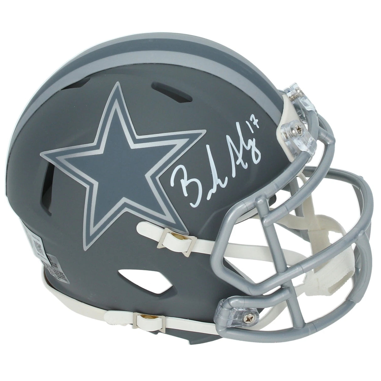 Brandon Aubrey Autographed Dallas Cowboys Slate Speed Mini Helmet Beckett Witnessed