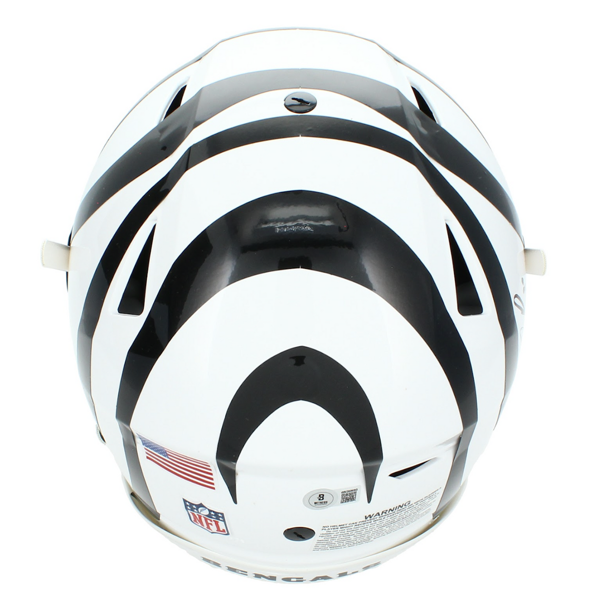 Chase Brown Autographed Cincinnati Bengals 2022 White Alternate Speedflex Authentic Helmet Beckett Witnessed