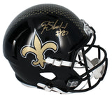 Rashid Shaheed Autographed New Orleans Saints Black 2022 Alternate Speed Full Size Helmet Beckett Witnessed