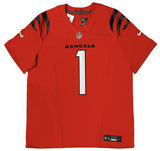 Ja'Marr Chase Chase Autographed Cincinnati Bengals Orange Nike Vapor F.U.S.E Limited Jersey Beckett Witnessed