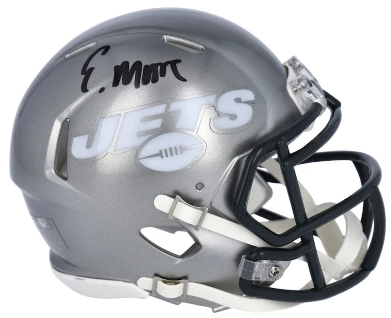 Elijah Moore Autographed New York Jets Flash Speed Mini Helmet Fanatics