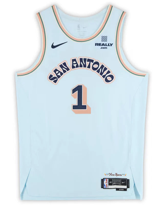 Victor Wembanyama Autographed San Antonio Spurs Light Blue Nike 2024-25 City Edition Authentic Jersey Fanatics
