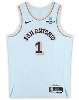 Victor Wembanyama Autographed San Antonio Spurs Light Blue Nike 2024-25 City Edition Authentic Jersey Fanatics