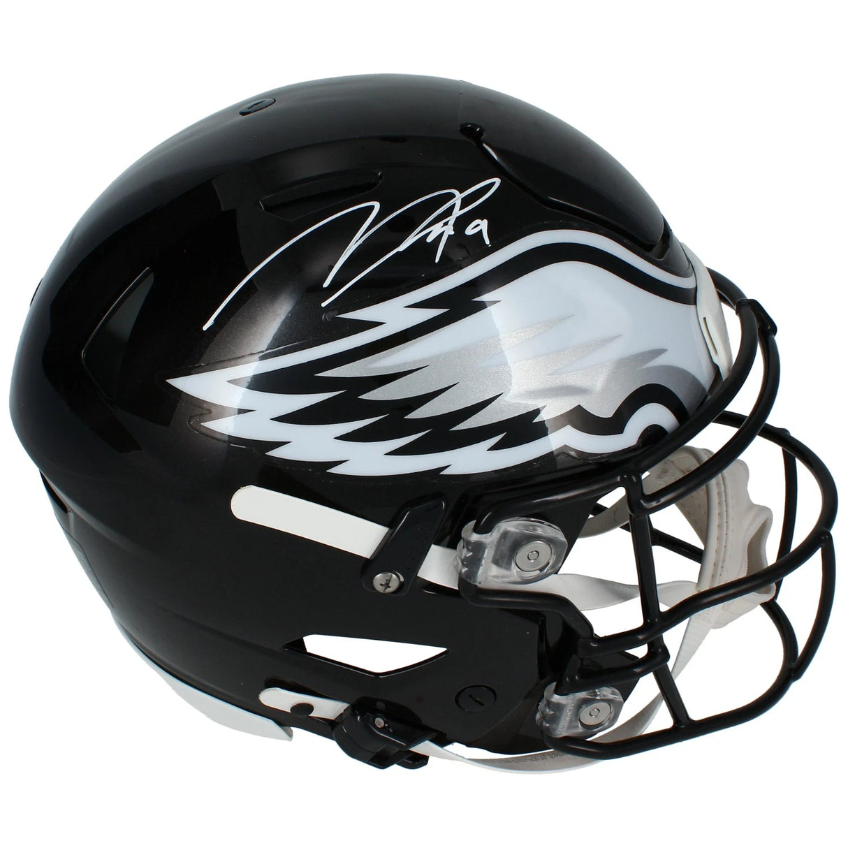 Makai Lemon Autographed Philadelphia Eagles Black 2022 Alternate Speedflex Authentic Helmet Beckett Witnessed