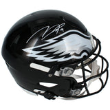 Makai Lemon Autographed Philadelphia Eagles Black 2022 Alternate Speedflex Authentic Helmet Beckett Witnessed