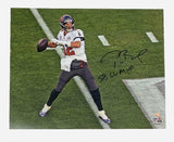 TOM BRADY Tampa Bay Buccaneers Autographed 16" x 20" Super Bowl LV Champions Super Bowl LV Action Photograph with "LV MVP" Inscription FANATICS