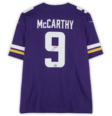 J.J. McCarthy Autographed Minnesota Vikings Purple Nike Limited Jersey Fanatics