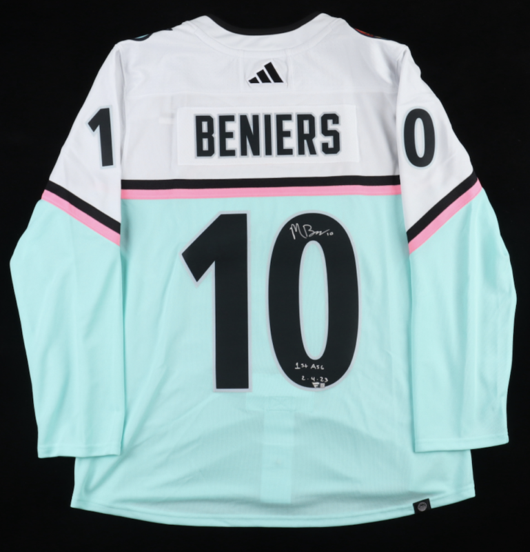 MATT BENIERS Autographed/Inscribed "1st ASG 2.4.23" Seattle Kraken 2023 NHL All-Star Game Jersey FANATICS