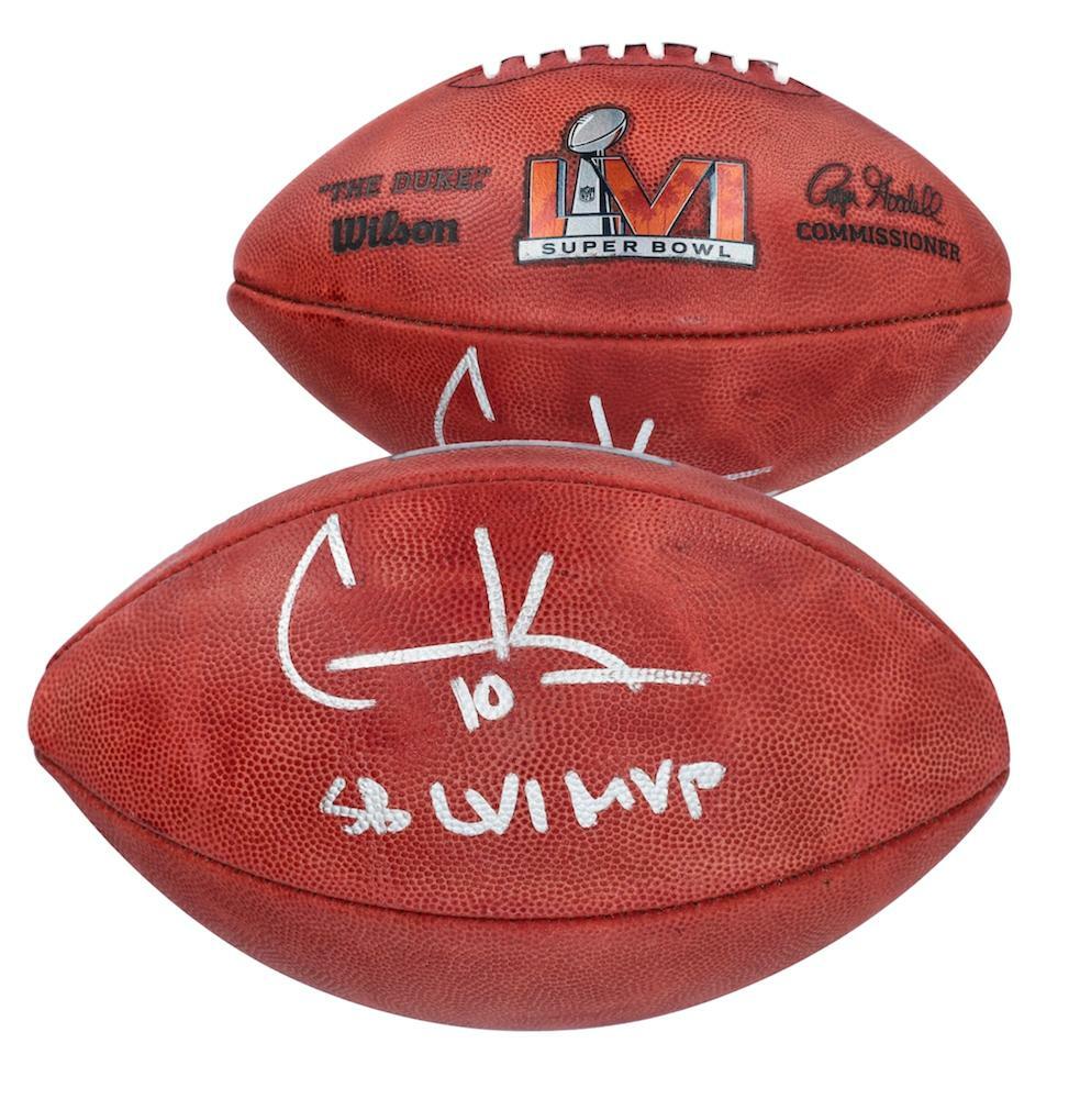 Cooper Kupp Autographed/Inscribed "SB LVI MVP" Los Angeles Rams SB LVI Champs Logo Official Wilson Duke Football Fanatics