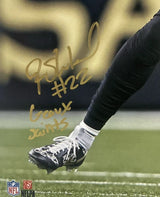 Rashid Shaheed Autographed/Inscribed "GEAUX SAINTS" New Orleans Saints Running 16"x20" Photograph Beckett Witnessed