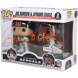 Joe Burrow & Ja'Marr Chase Dual Autographed Cincinnati Bengals Fanatics Exclusive Two-Pack Funko POP! Vinyl Figure Set Fanatics