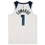 Anthony Edwards Autographed Minnesota Timberwolves White Nike 2022-23 Association Swingman Jersey Fanatics