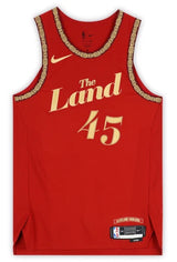Donovan Mitchell Autographed Cleveland Cavaliers Wine Nike 2023-24 City Edition Swingman Jersey Fanatics