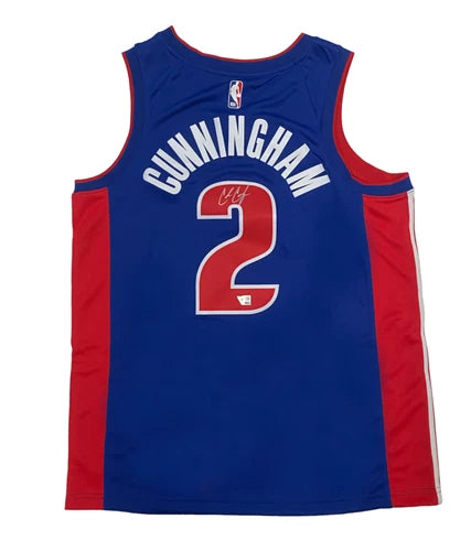 Cade Cunningham Autographed Detroit Pistons Nike Blue Icon Edition Swingman Jersey Fanatics