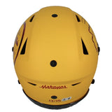 Patrick Mahomes Autographed Kansas City Chiefs Yellow Matte w/Red Chrome Inlay Speedflex Authentic Helmet LE 13/15 Beckett Witnessed