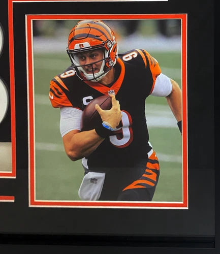 Joe Burrow Autographed Cincinnati Bengals Custom Framed Black Nike Elite Jersey Fanatics