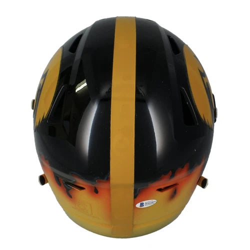 George Kittle Autographed Iowa Hawkeyes Custom Drip Speedflex Authentic Helmet Beckett Witnessed