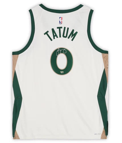 Jayson Tatum Autographed Boston Celtics White Nike 2023-24 City Edition Swingman Jersey Fanatics
