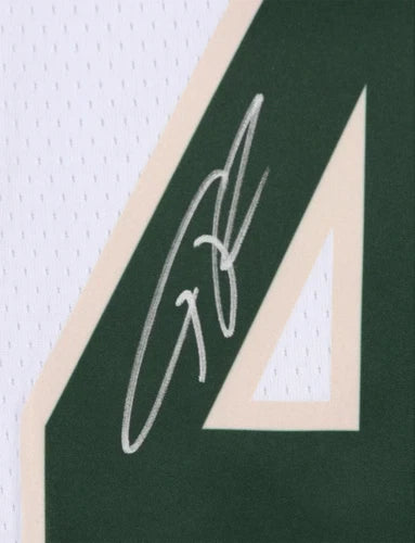 Giannis Antetokounmpo Milwaukee Bucks Autographed Nike White Association Swingman Jersey