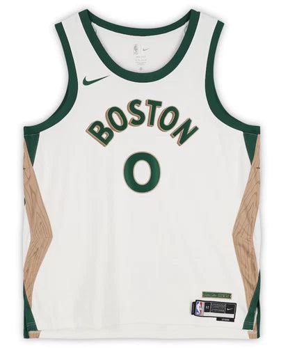 Jayson Tatum Autographed Boston Celtics White Nike 2023-24 City Edition Swingman Jersey Fanatics