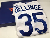 CODY BELLINGER Autographed/Inscribed "2017 NL ROY" Los Angeles Dodgers White Majestic Authentic Jersey FANATICS