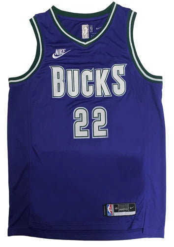 Khris Middleton Autographed Milwaukee Bucks Purple Nike Swingman Jersey JSA