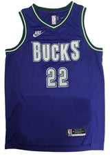 Khris Middleton Autographed Milwaukee Bucks Purple Nike Swingman Jersey JSA