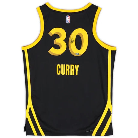 Stephen Curry Autographed Golden State Warriors Black Nike 2023-24 City Edition Swingman Jersey Beckett