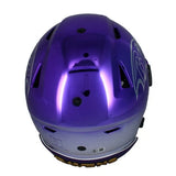 Ray Lewis Autographed Baltimore Ravens Custom Purple Chrome Speedflex Authentic Helmet Beckett Witnessed