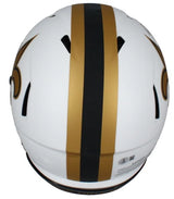 Rashid Shaheed Autographed (in Gold) New Orleans Saints Speed Lunar Eclipse Authentic Helmet Beckett Witnessed