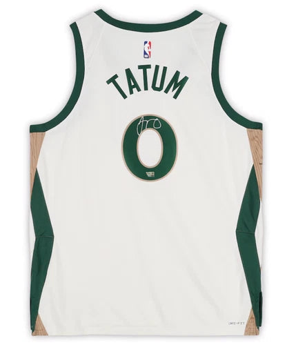 Jayson Tatum Autographed Boston Celtics White Nike 2023-24 City Edition Swingman Jersey Fanatics