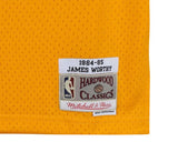 James Worthy Autographed/Inscribed "HOF '03" Los Angeles Lakers Mitchell and Ness Gold 1984-1985 Swingman Jersey Fanatics