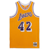 James Worthy Autographed/Inscribed "HOF '03" Los Angeles Lakers Mitchell and Ness Gold 1984-1985 Swingman Jersey Fanatics