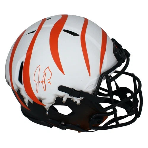 Joe Burrow Autographed Cincinnati Bengals Custom Lunar Drip Speed Authentic Helmet Fanatics