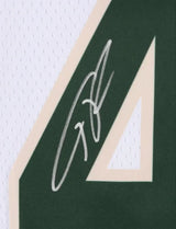 Giannis Antetokounmpo Milwaukee Bucks Autographed Nike White Association Swingman Jersey