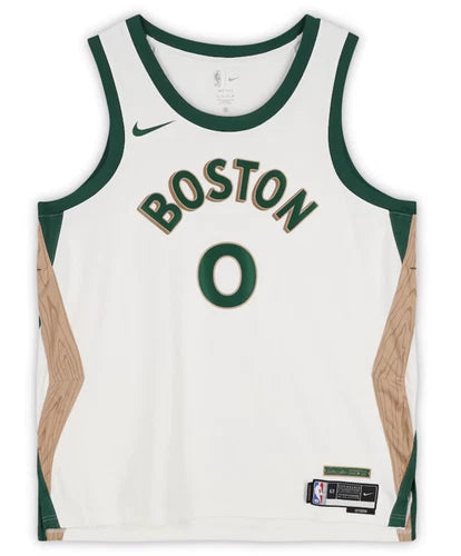 Jayson Tatum Autographed Boston Celtics White Nike 2023-24 City Edition Swingman Jersey Fanatics