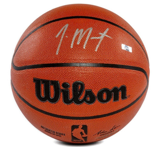 JA MORANT Autographed (In Silver) Memphis Grizzlies Wilson Indoor/Outdoor Basketball PANINI
