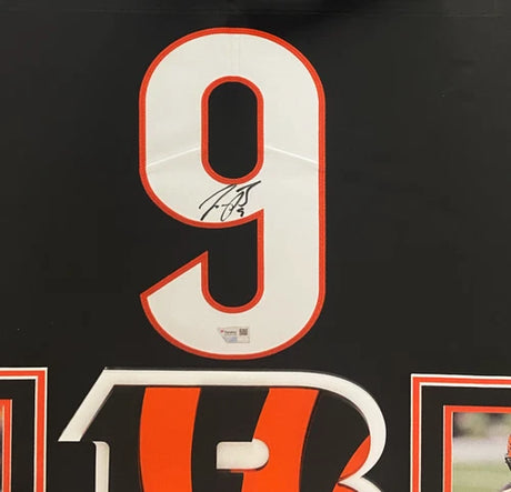 Joe Burrow Autographed Cincinnati Bengals Custom Framed Black Nike Elite Jersey Fanatics