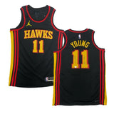 Trae Young Autographed/Inscribed "ICE TRAE" Atlanta Hawks Nike Black Statement Edition Swingman Jersey Fanatics