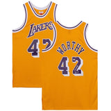 James Worthy Autographed/Inscribed "HOF '03" Los Angeles Lakers Mitchell and Ness Gold 1984-1985 Swingman Jersey Fanatics