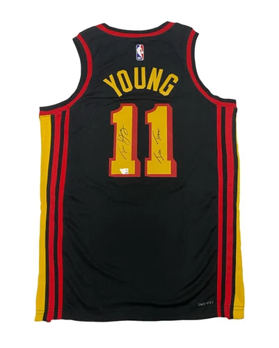 Trae Young Autographed/Inscribed "ICE TRAE" Atlanta Hawks Nike Black Statement Edition Swingman Jersey Fanatics