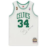 Paul Pierce Autographed/Inscribed "08 Finals MVP" on Front Boston Celtics White 2007-08 NBA Finals Logo Mitchell & Ness Authentic Jersey Fanatics