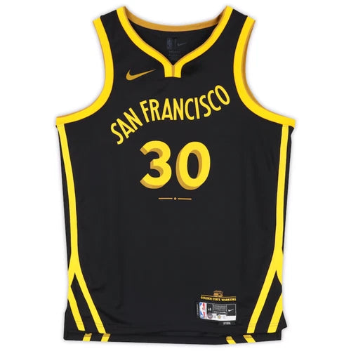Stephen Curry Autographed Golden State Warriors Black Nike 2023-24 City Edition Swingman Jersey Beckett