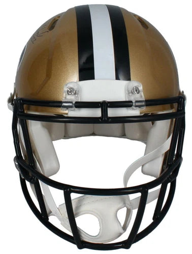 Rashid Shaheed Autographed New Orleans Saints 1976-99 Throwback Speed Authentic Helmet Beckett Witnessed