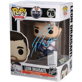 Leon Draisaitl Autographed Edmonton Oilers White Jersey Funko Pop! Vinyl Figure Fanatics